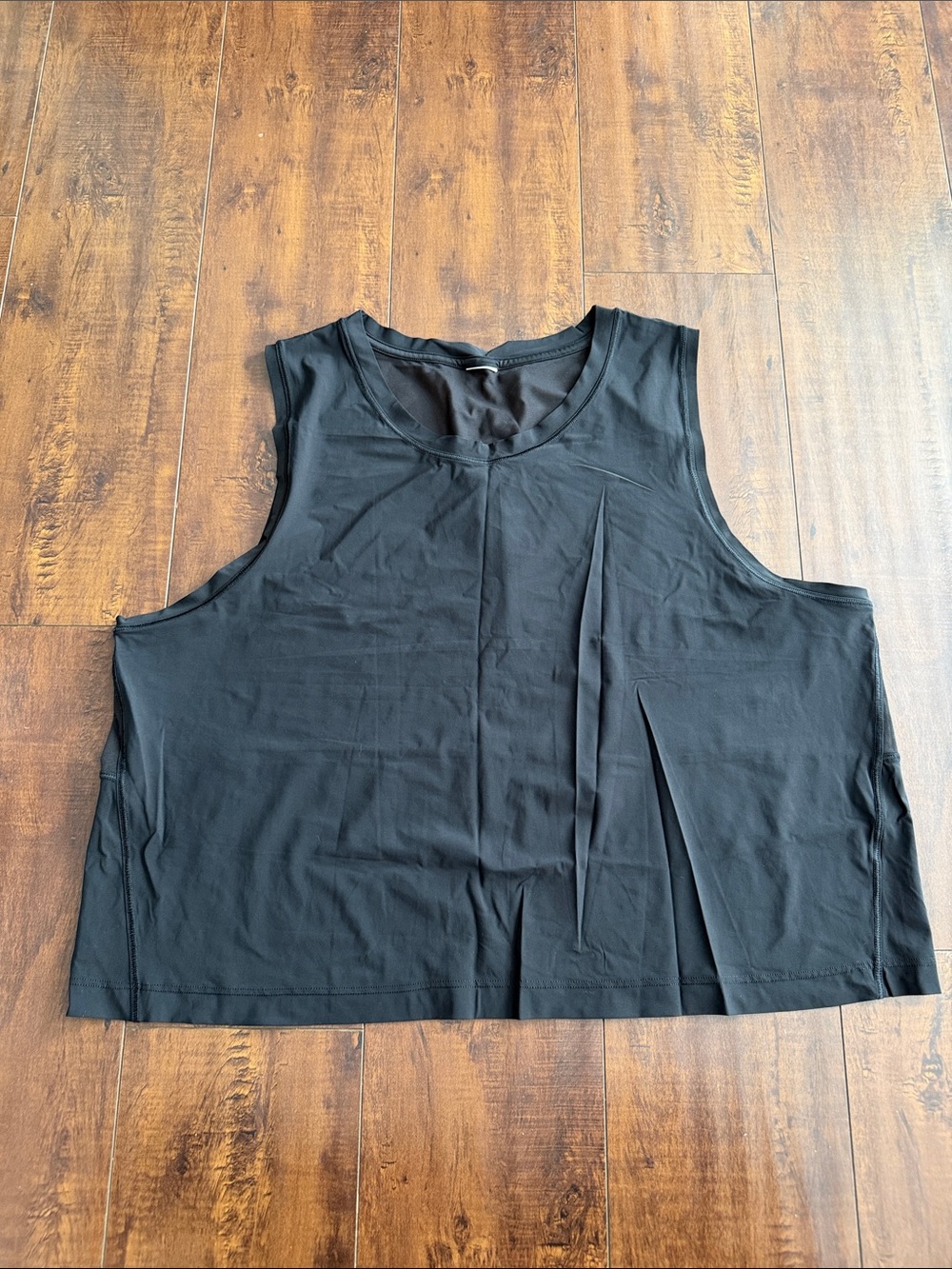 Athleta Black Cropped Muscle Tank